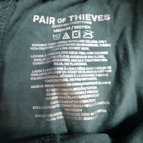 Pair of Thieves Shorts Medium Green Solid Super Soft Lounge Short NEW - Picture 6 of 7